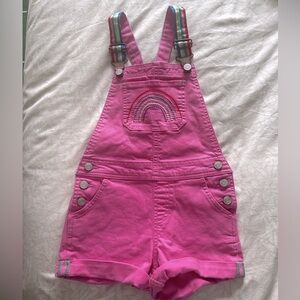 Boden Rainbow Pink Girls Overalls - excellent condition!